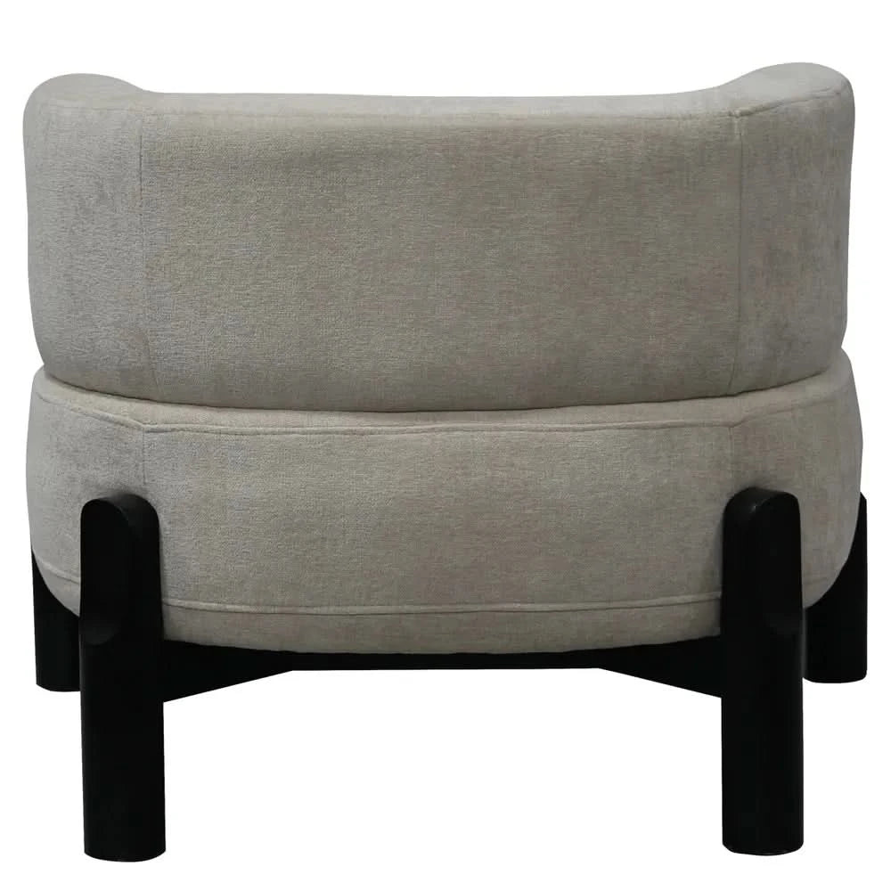 NAPIER FAWN CHENILLE FABRIC OCCASIONAL CHAIR - MyChocolateWood