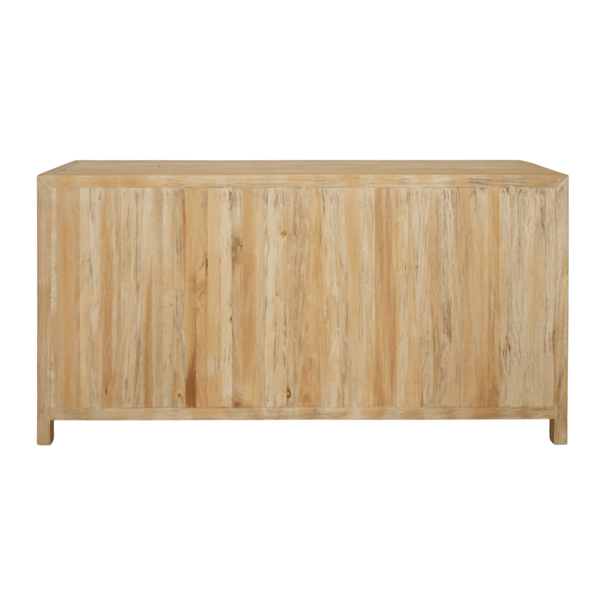 Joelle 4-Drawer 4-Door Sideboard in Distressed Rustic - Chocolate Wood