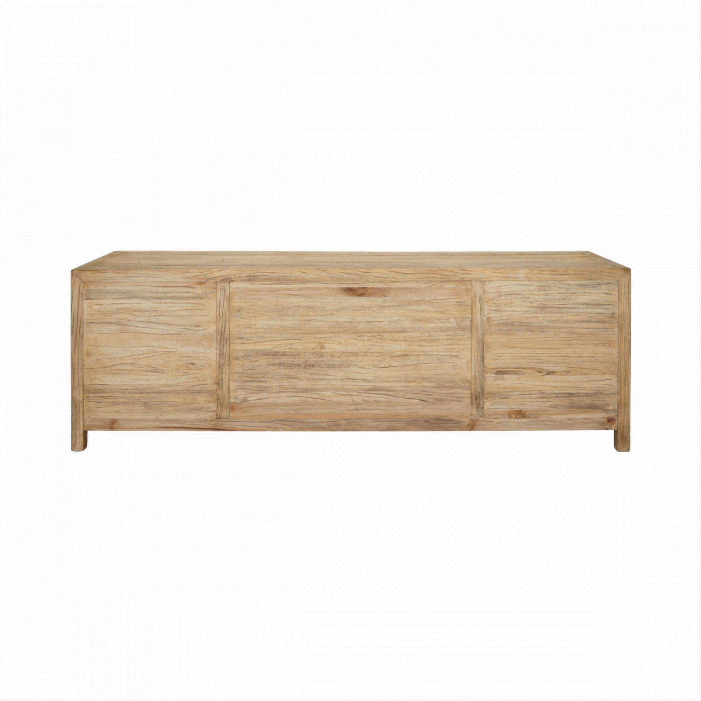 Joelle 4-Drawer 2-Door Cabinet in Distressed Rustic - Chocolate Wood