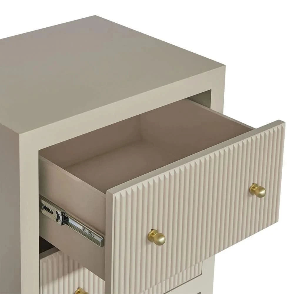 JAYLA SMALL BEIGE  2-DRAWER BEDSIDE TABLE - MyChocolateWood