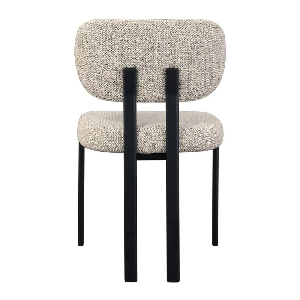 KILBRIN SPECKLE BROWN/BLACK METAL DINING CHAIR - MyChocolateWood