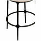 Soren Kitchen Stool with black frame and natural linen top back