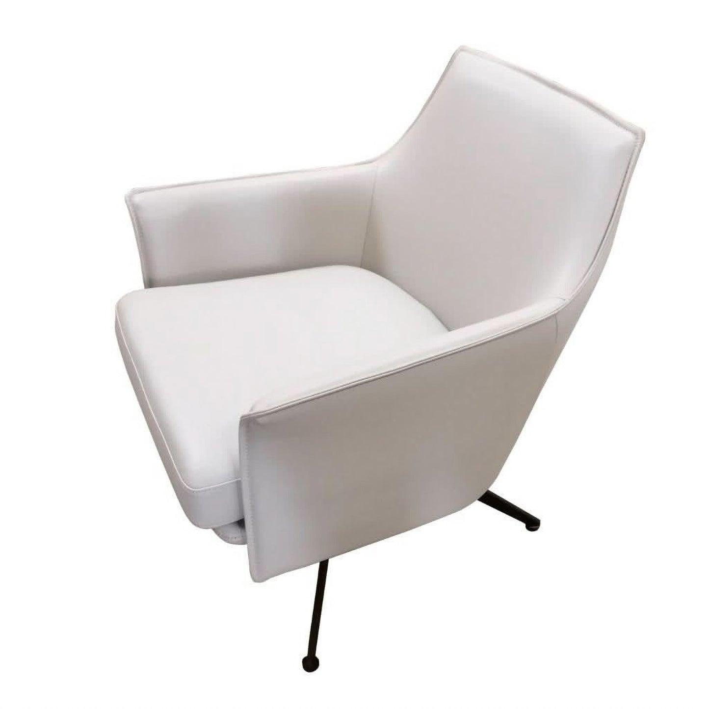 CHESHIN LEATHER SWIVEL CHAIR ARMCHAIR MUSTARD COLOUR