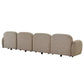 LORELEI  4-SEATER MODULAR SOFA CHENILLE - TAUPE COLOUR - MyChocolateWood