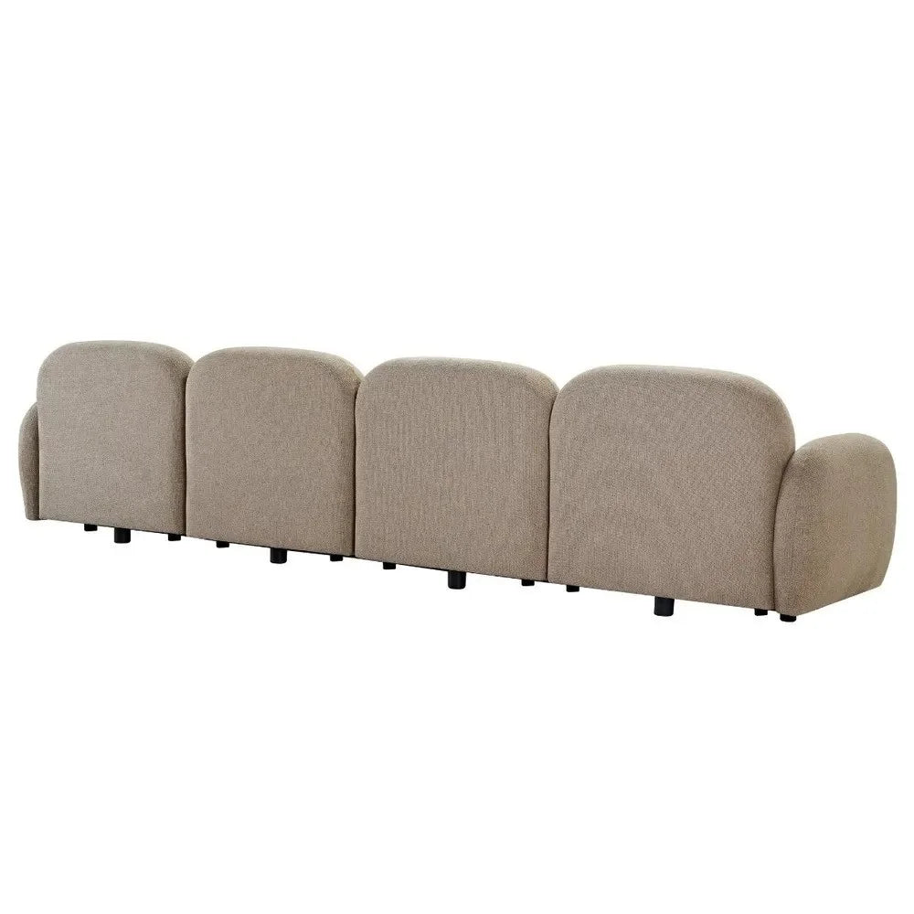 LORELEI  4-SEATER MODULAR SOFA CHENILLE - TAUPE COLOUR - MyChocolateWood