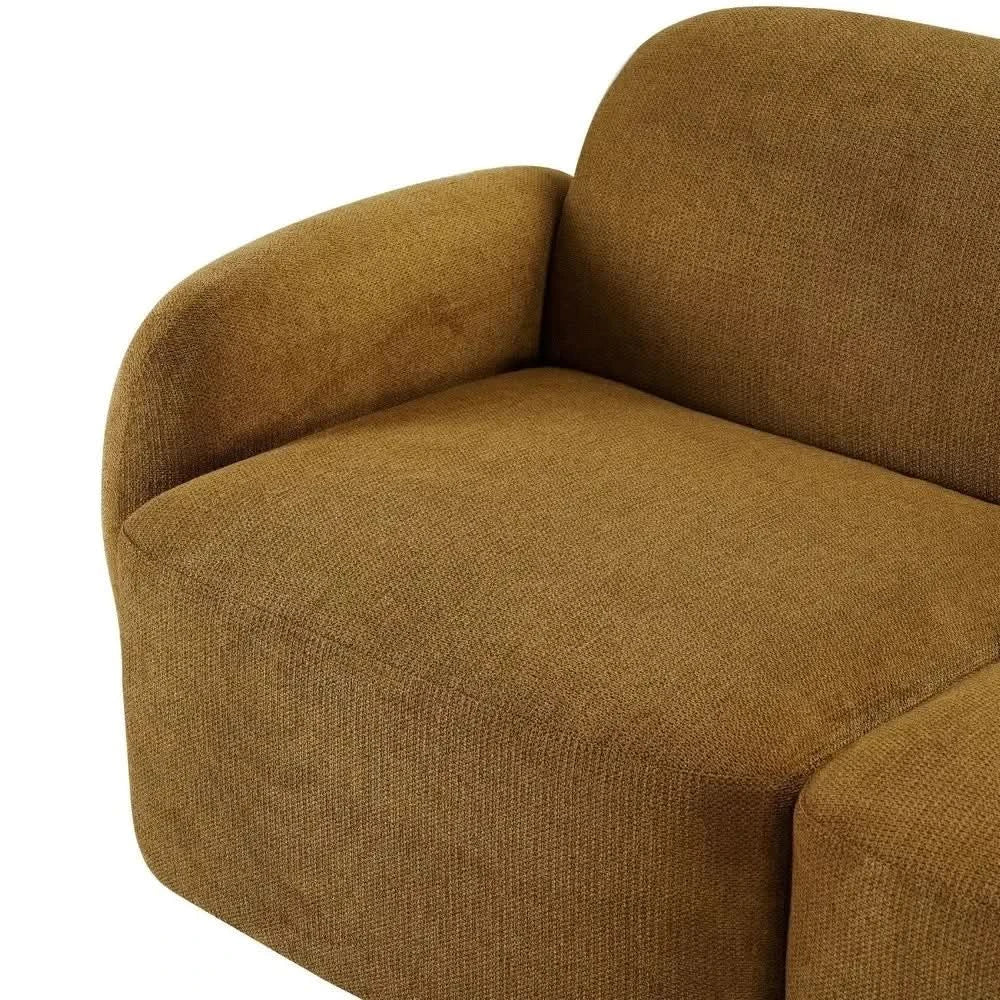LORELEI  4-SEATER MODULAR FABRIC SOFA - TOFFEE COLOUR - MyChocolateWood