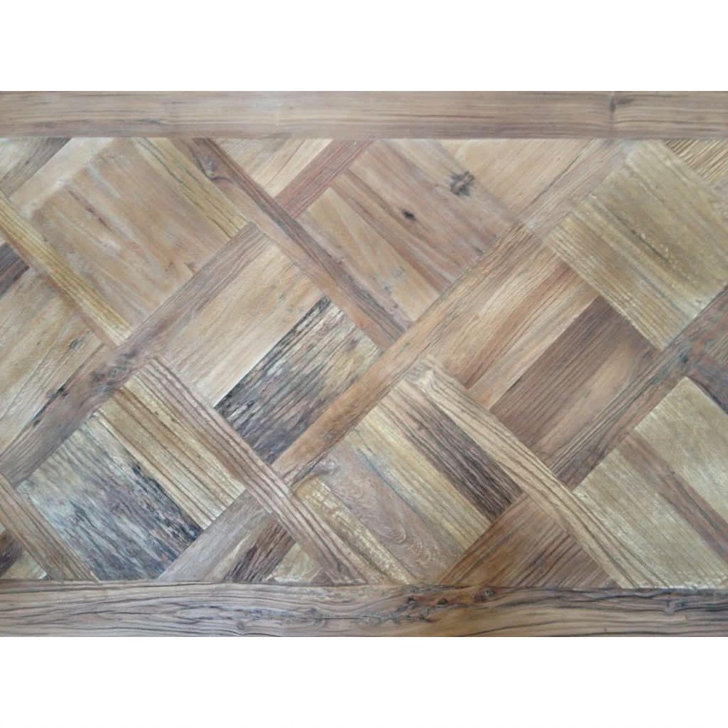 CASA RECYCLED ELM RUSTIC 2-DRAWER CONSOLE/HALL TABLE PARQUETRY TOP 140CM (Copy) (Copy)