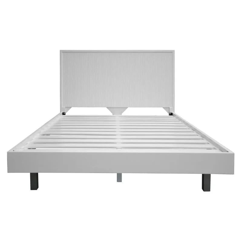 FARAH 4 PIECE SOLID ACACIA BEDROOM SUITE: KING BED, 2X BEDSIDES,TALLBOY WHITE