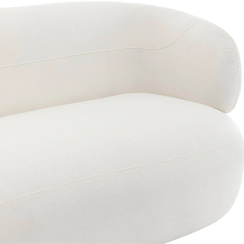 BEECHAM 3-SEATER CHENILLE SOFA WHITE - MyChocolateWood
