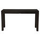 TANAKA SOLID MAHOGANY TIMBER CONSOLE TABLE/HALL TABLE WITH 2 HIDDEN DRAWERS IN CHOCOLATE COLOUR - MyChocolateWood