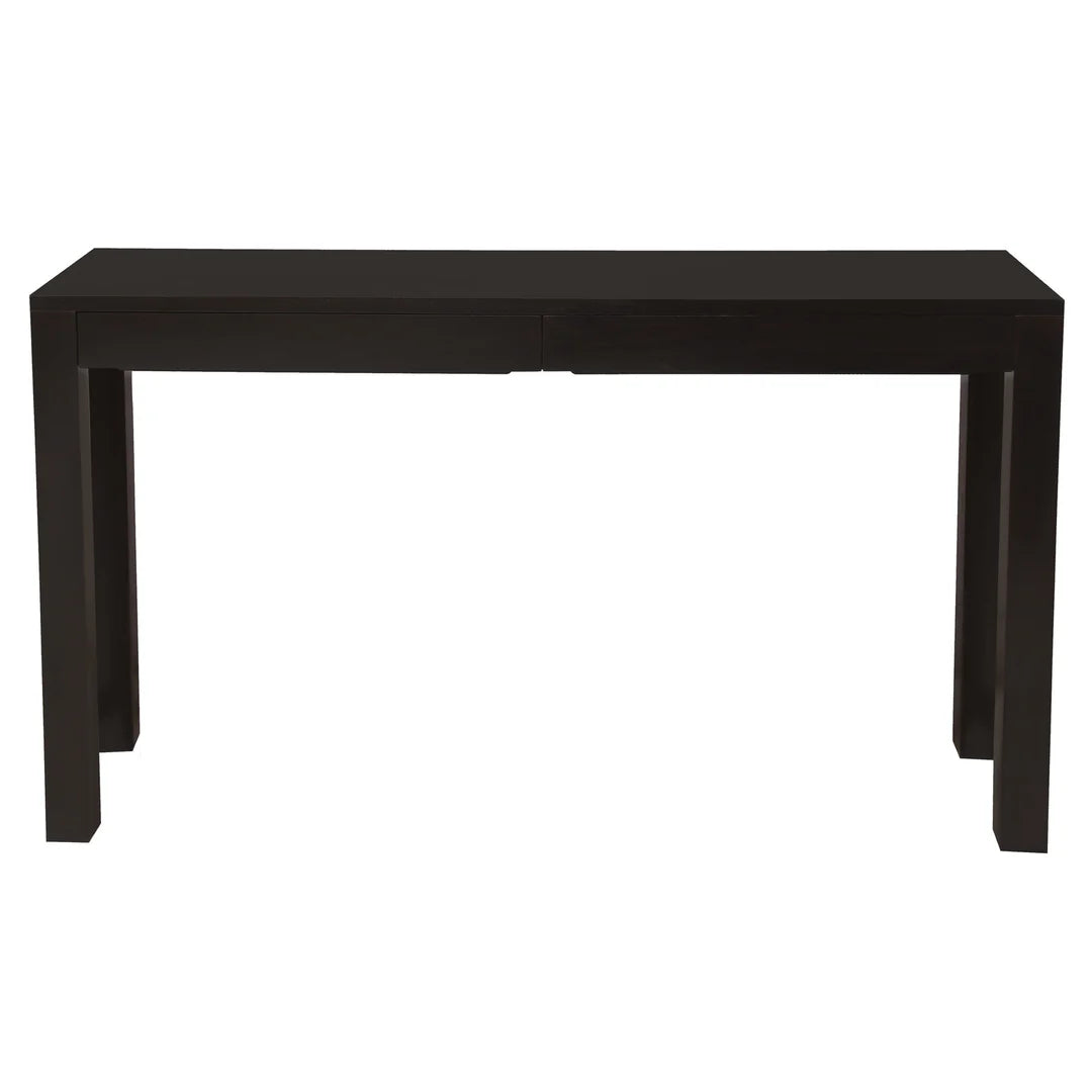 TANAKA SOLID MAHOGANY TIMBER CONSOLE TABLE/HALL TABLE WITH 2 HIDDEN DRAWERS IN CHOCOLATE COLOUR - MyChocolateWood