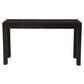 Tanaka Solid Mahogany Console Table with 2 Hidden Drawers in Chocolate open