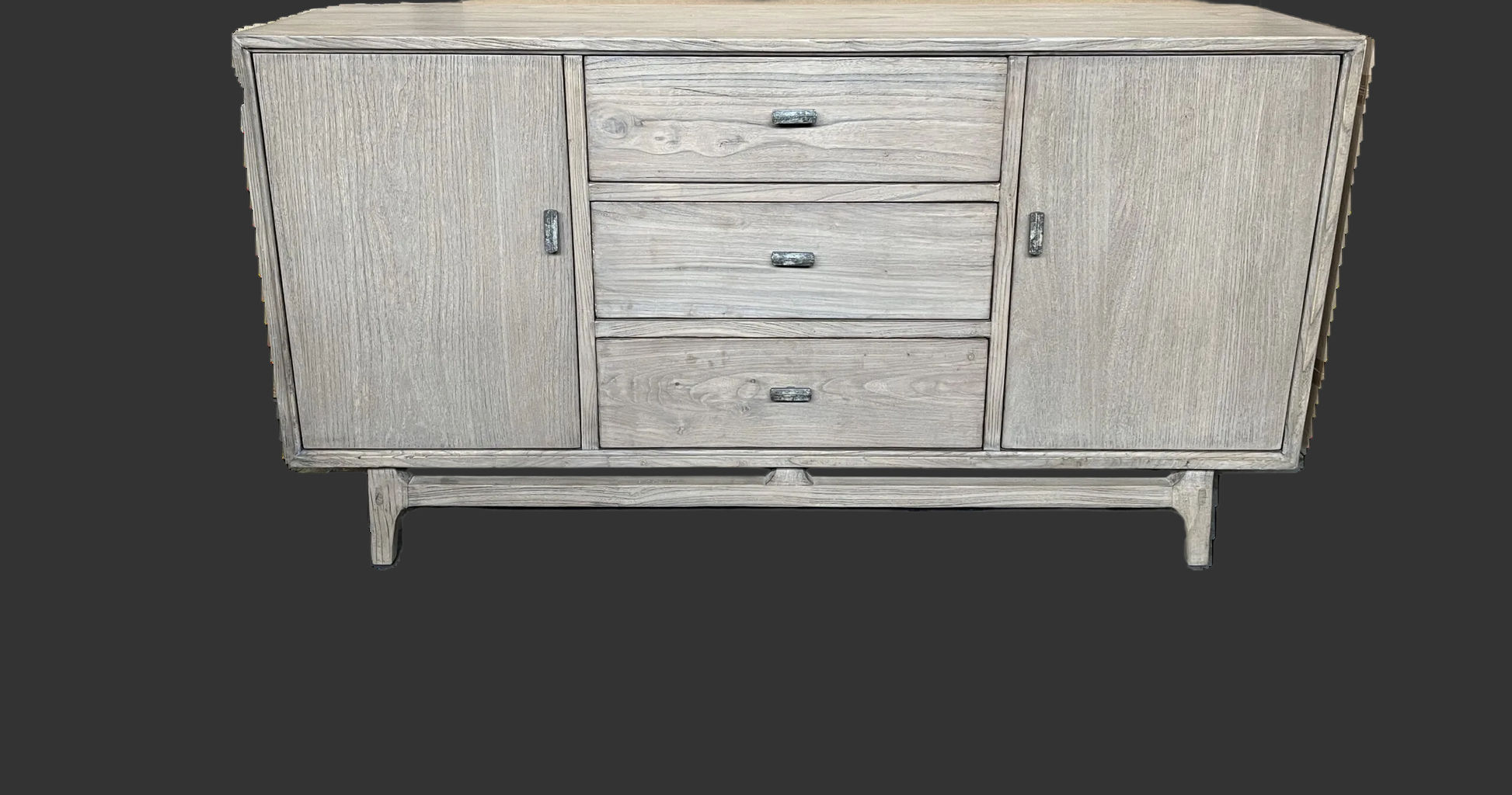 NEVANA  RECYCLED ELM TIMBER SIDEBOARD/BUFFET 2 DOORS 3 DRAWERS NATURAL - MyChocolateWood