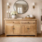 Gibraltar Rustic Recycled Elm 4-Door 2-Drawer Sideboard / Buffet with Parquetry Top 160cm - Chocolate Wood