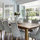 LENNON RUSTIC PROVINCIAL RECYCLED ELM PARQUETRY TOP DINING TABLE RECTANGULAR 180 CM - MyChocolateWood