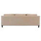 Orvil 3-Seater Sofa in Taupe Velvet - Chocolate Wood