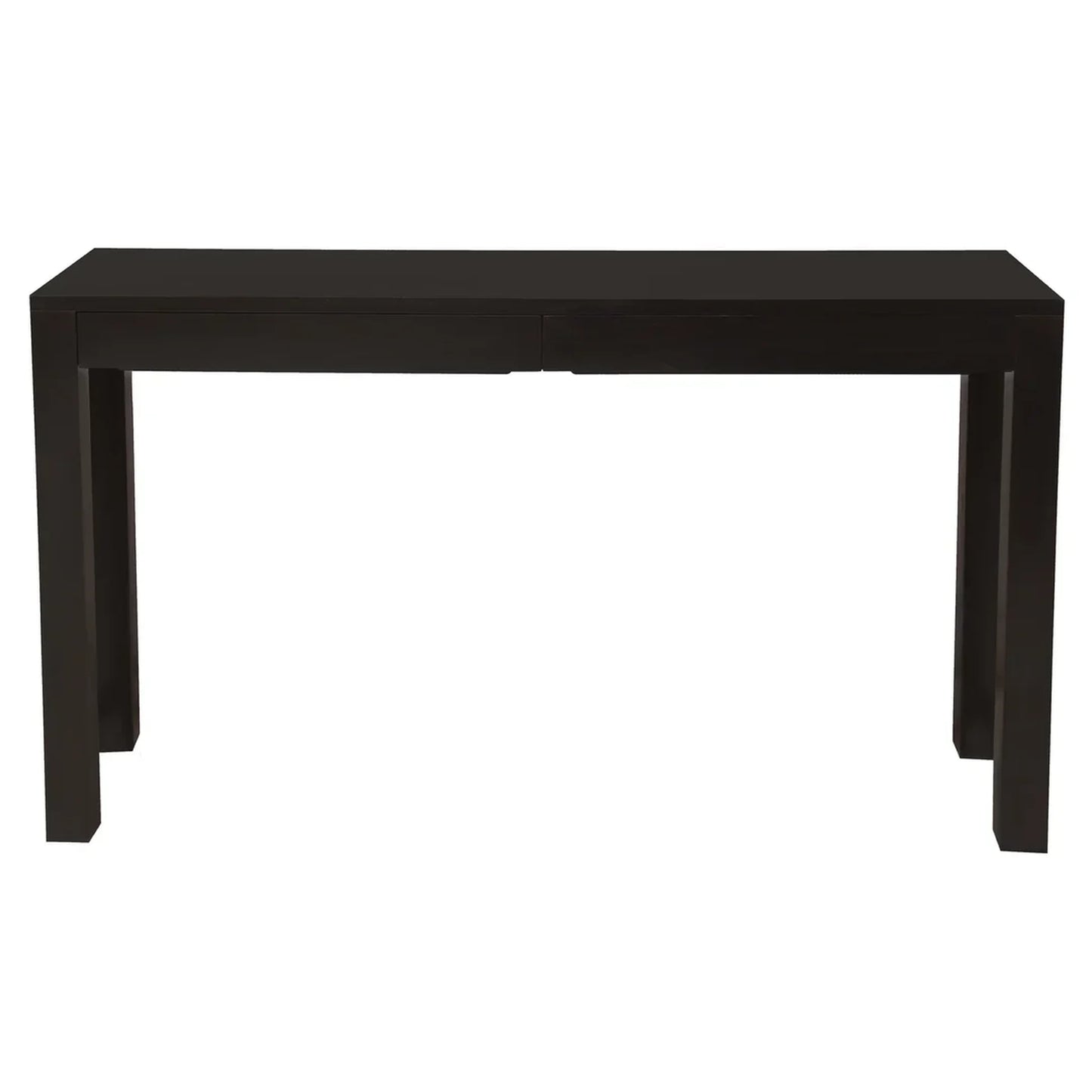 Tanaka Solid Mahogany Console Table with 2 Hidden Drawers in Chocolate detail