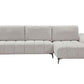 Joaquin Fabric 3-Seater Modular Corner Sofa with Sliding Backrest & RHF Chaise - Sky