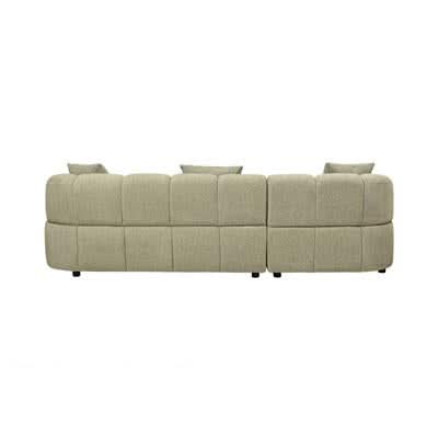 Elvina Fabric 2-Seater Sofa w/ LHF Chaise Pistachio