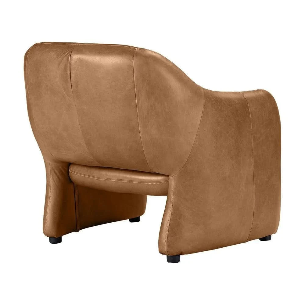ANDERS TOP GRAIN COW LEATHER ARMCHAIR LIGHT BROWN - MyChocolateWood