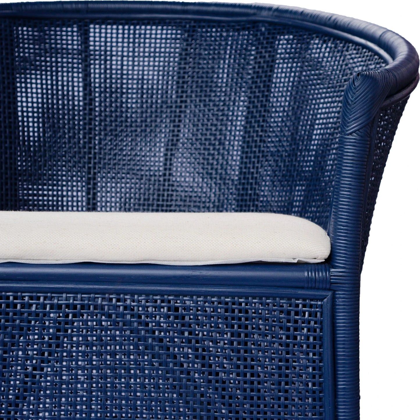Ascot Rattan Armchair / Lounge Chair/Occasional Chair in Deep Blue