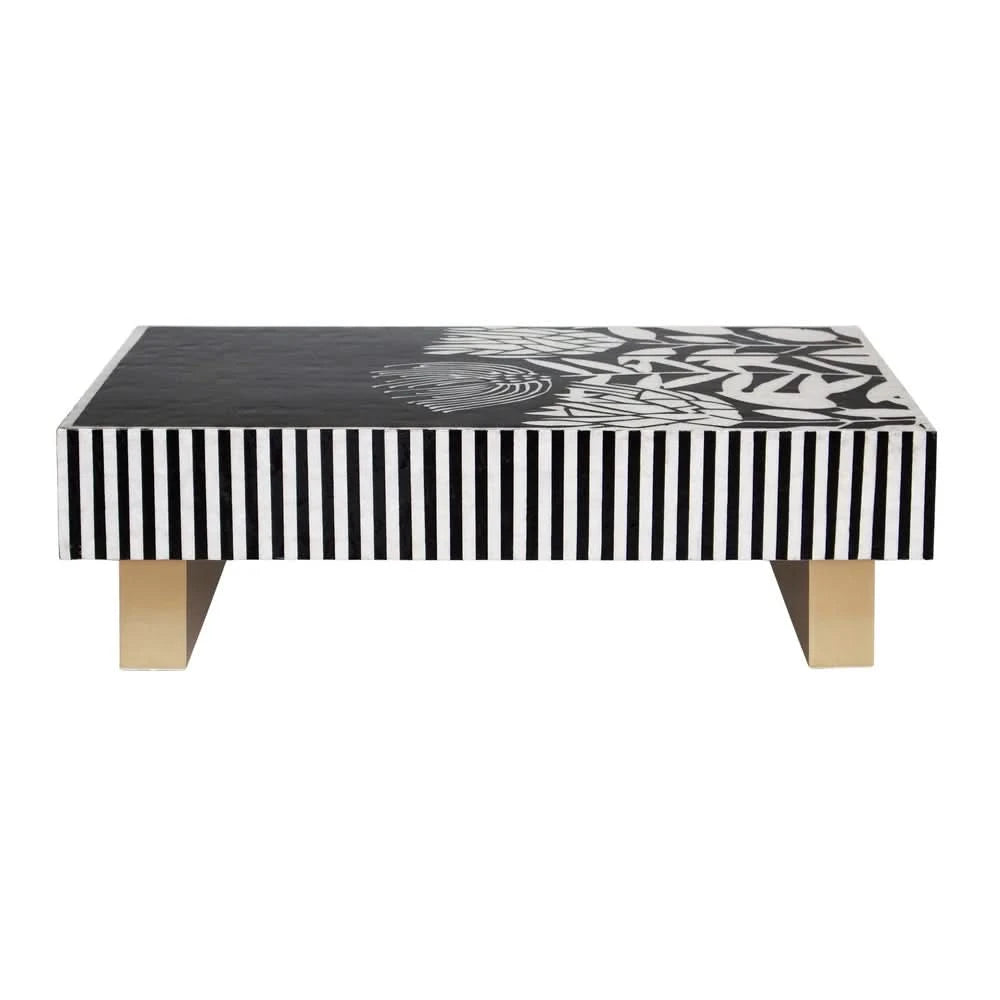 CYNTHIA PEARL VORTEX  MOTHER OF PEARL HAND INLAY COFFEE TABLE - MyChocolateWood