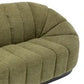 Madeley 2.5-Seater Chenille Sofa in Olive - Chocolate Wood