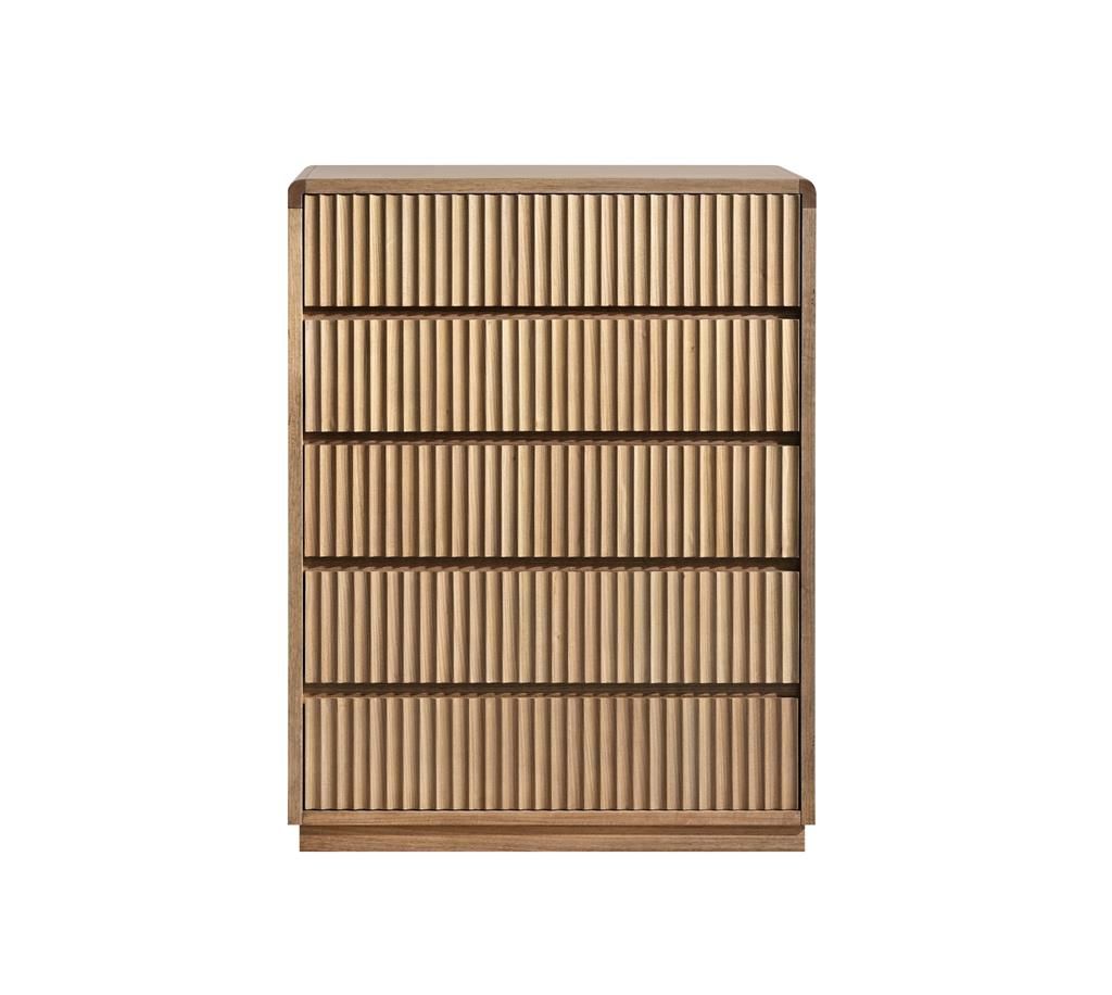 Ava Messmate Timber 5 Drawer Tallboy /Chest of Drawers