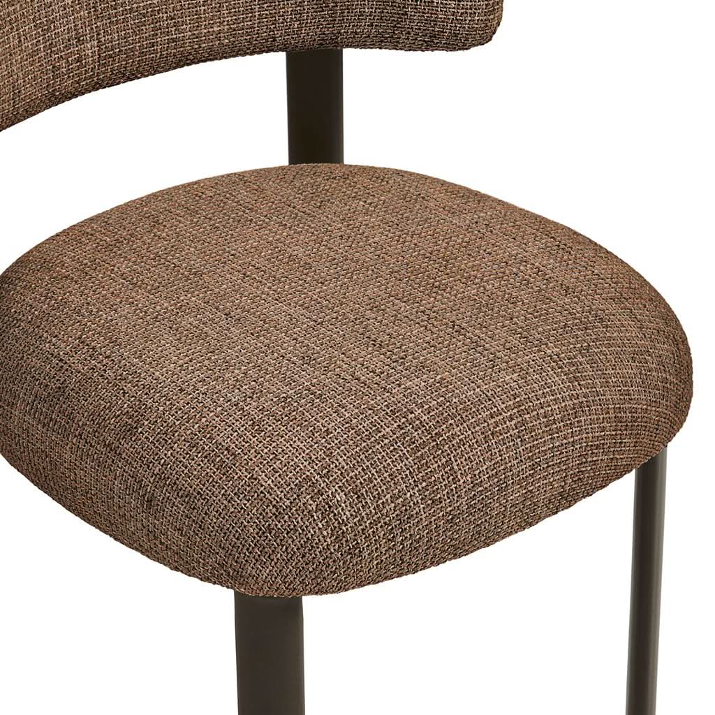 Barbon Fabric Dining Chair - Shiraz/Dark Bronze 60x59x77.5cm