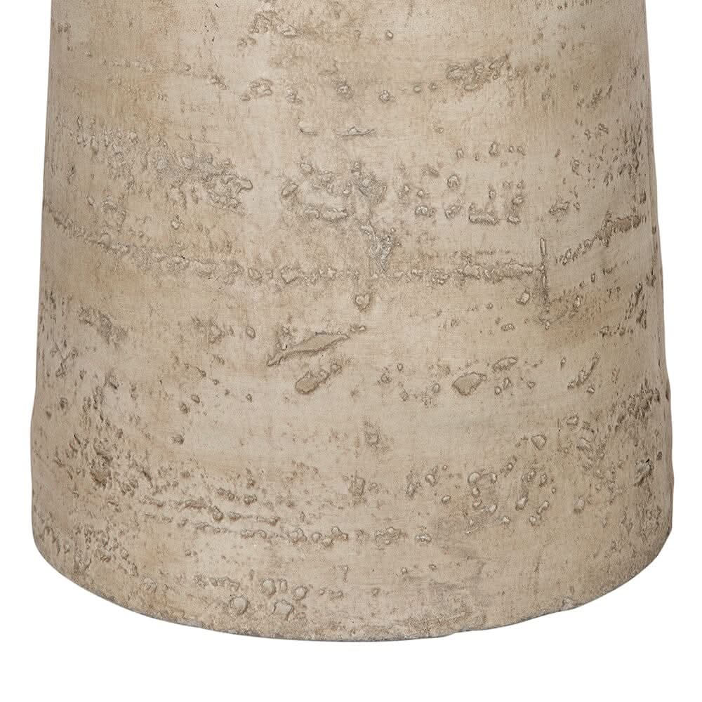 BARDOT ROUND CEMENT SIDE TABLE/LAMP TABLE NATURAL - MyChocolateWood