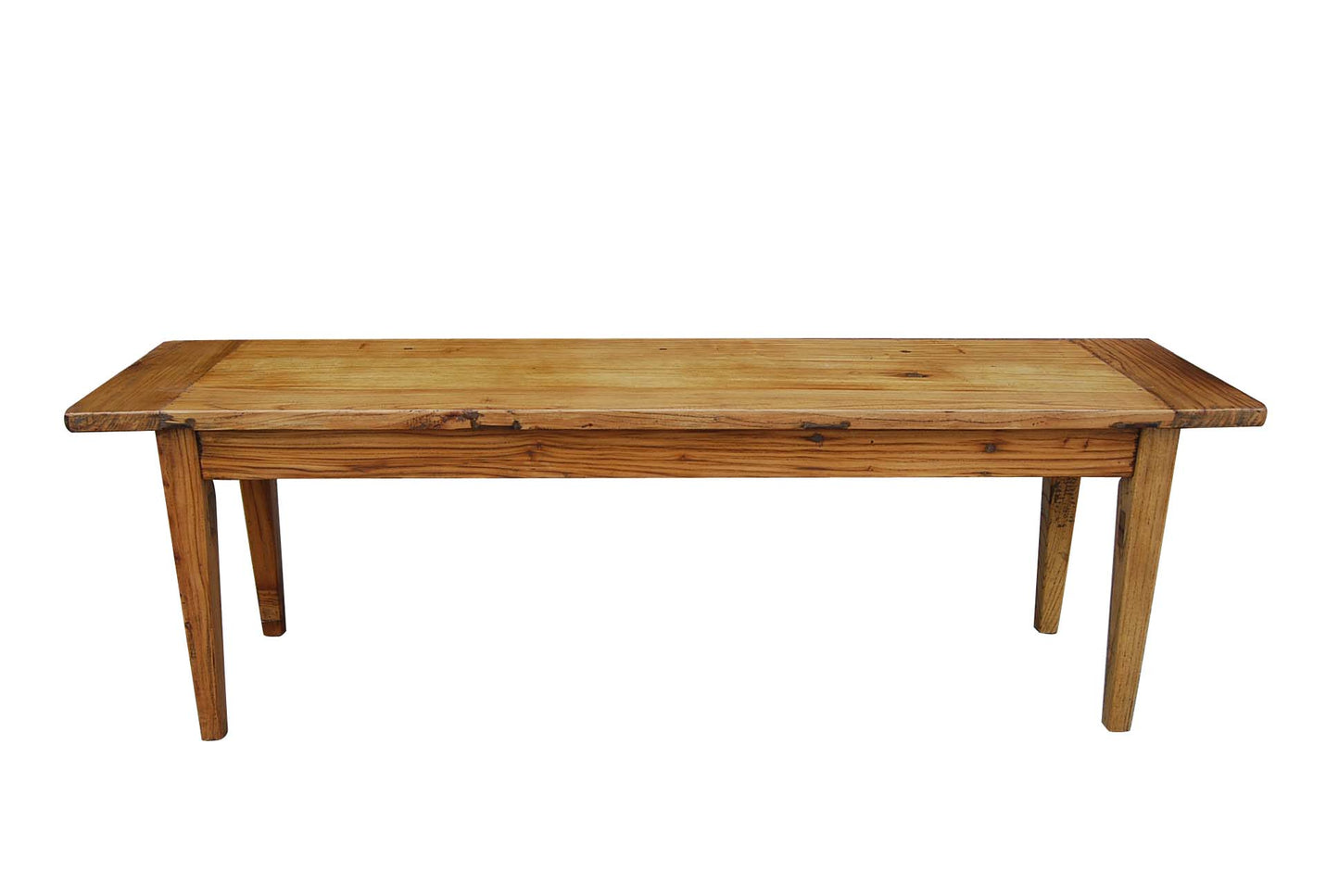 LINDI RUSTIC COUNTRY BENCH RECYCLED ELM WOOD 113CM - MyChocolateWood