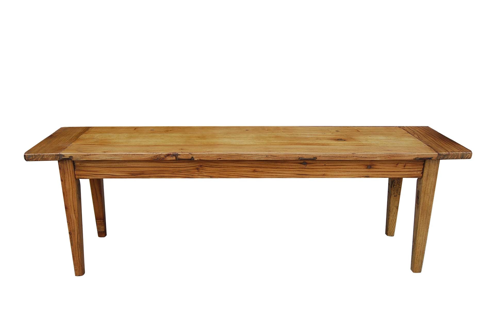 LINDI RUSTIC COUNTRY BENCH RECYCLED ELM WOOD 113CM - MyChocolateWood