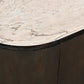 Birgit Solid Mango Hardwood 4-Door Marble Top Sideboard/Buffet