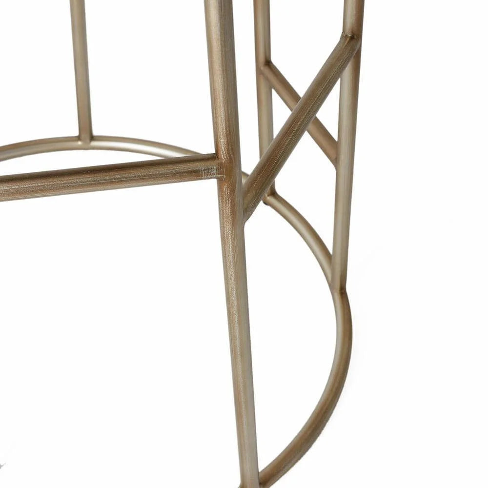 JACE GOLD STEEL BAR STOOL - BLACK LINEN - MyChocolateWood