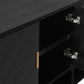 DELGARDO 4-DOOR BUFFET/SIDEBOARD BLACK - MyChocolateWood