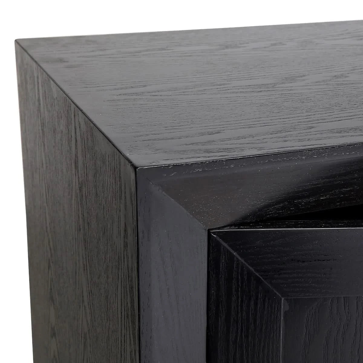 CARLSON OAK WOOD BLACK BUFFET/SIDEBOARD 200CM - MyChocolateWood