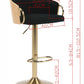 Cilla Gas Lift Swivel Bar Stool Black & Gold