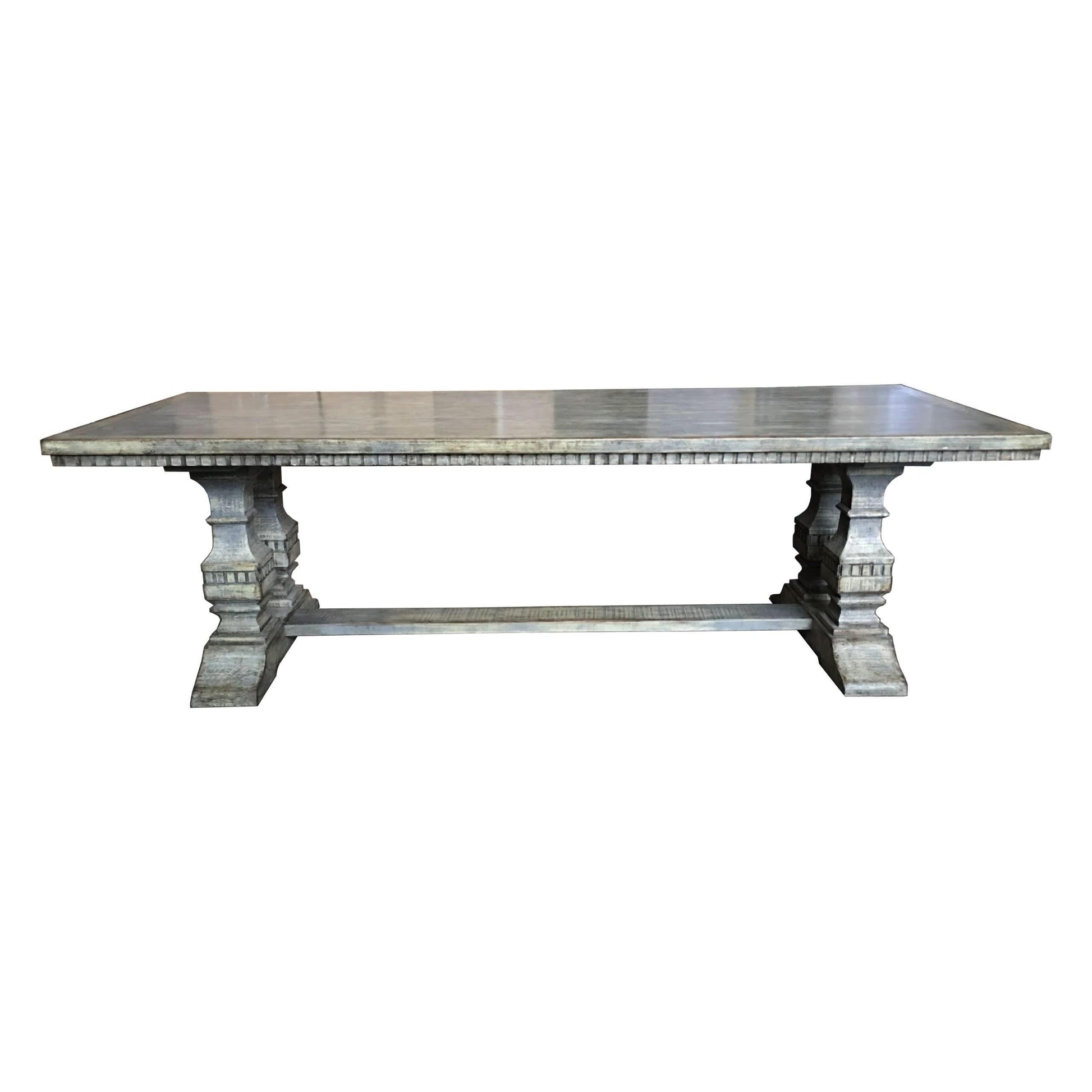 DEVO RECYCLED HARDWOOD TIMBER RUSTIC DINING TABLE GREY 250CM (Copy) - MyChocolateWood