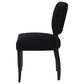 SET OF 2 CAVENDISH LINEN DINING CHAIR BLACK - MyChocolateWood