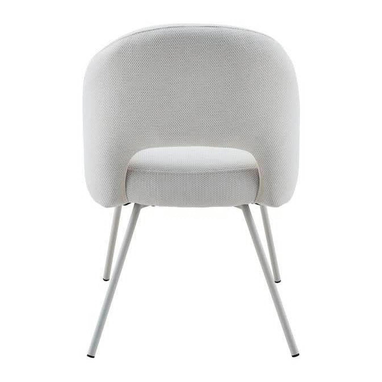 Halifax Solid Acacia Dining Chair with Fabric Upholstery in Coastal Ash & White