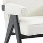 LAYTON WHITE/BLACK BOUCLE ARMCHAIR - MyChocolateWood