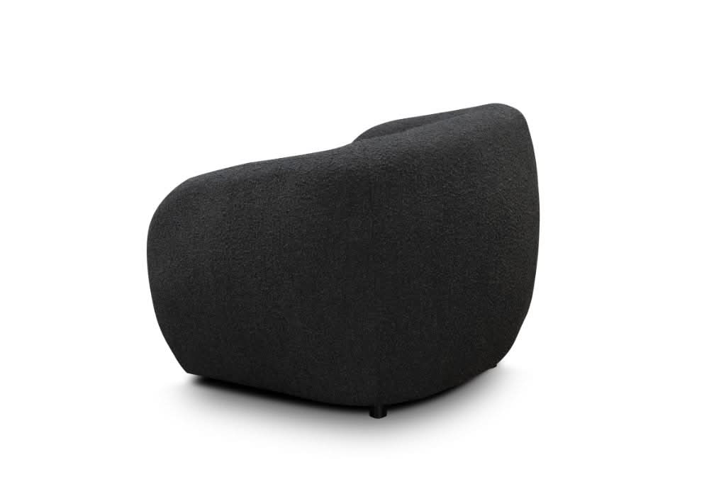 SUKI BOUCLE 3-SEATER ARMCHAIR CHARCOAL - MyChocolateWood