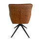 Reece Fabric Swivel Dining Armchair / Accent Chair in Cognac