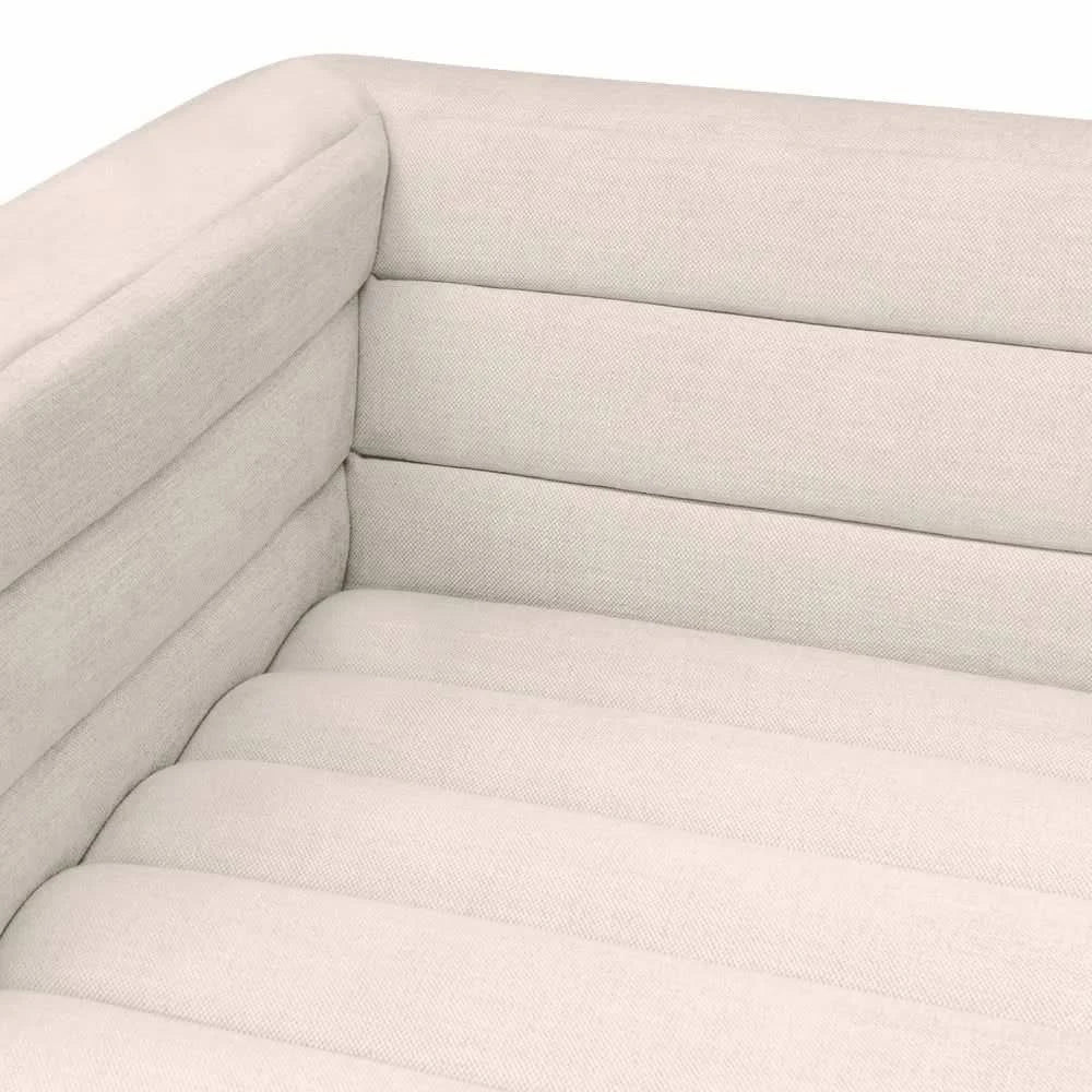 MEREDITH 3-SEATER BOUCLE SOFA WHITE - MyChocolateWood