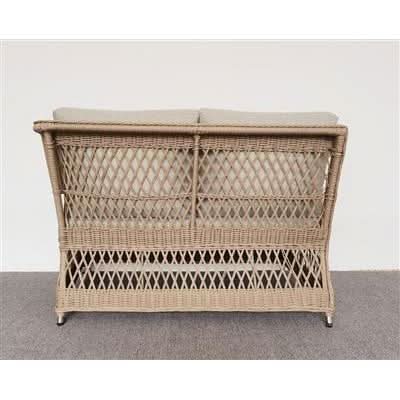 NOLA OUTDOORS 6PC CORNER WICKER SOFA SET- NATURAL/STONE - MyChocolateWood