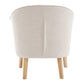 ELMORE CHENILLE FABRIC TUB CHAIR/OCCASIONAL CHAIR CREAM - MyChocolateWood