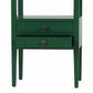 Oatlands Mahogany 2-Drawer 1-Shelf Side Table / Lamp Table / Bedside Table Jade Green