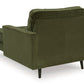 Flavia Fabric 1 seater Chaise - Green Velvet