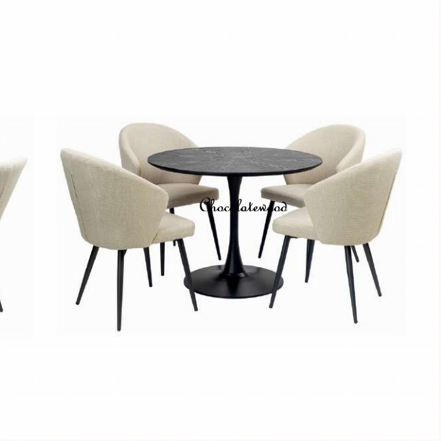 DARLA HAMPTON FABRIC DINING CHAIR BEIGE