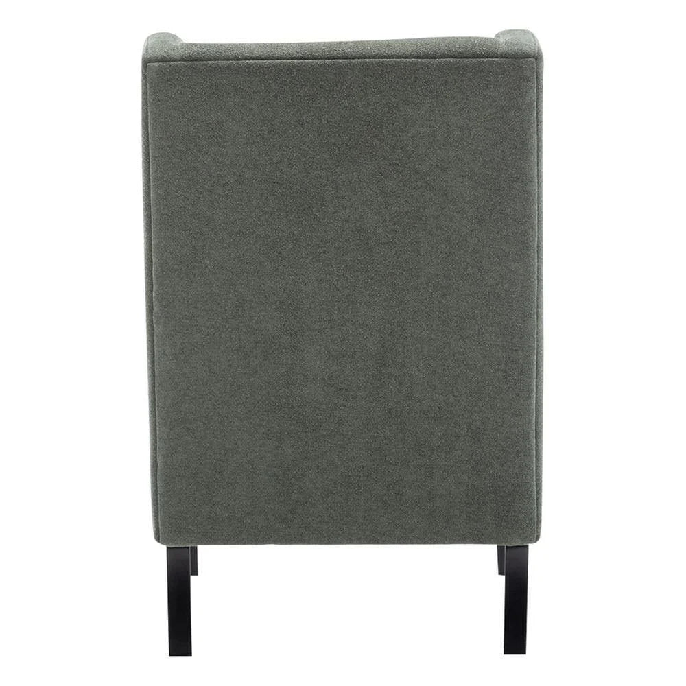 SILAS WINTER MOSS CHENILLE WING BACK ARMCHAIR/OCCASIONAL CHAIR - MyChocolateWood